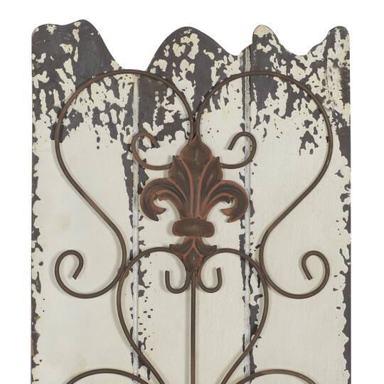32" White Rustic Wood Wall Decor, 2ct.